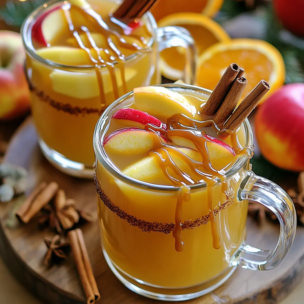 Warm Caramel Apple Cider Punch Flavorful Fall Drink