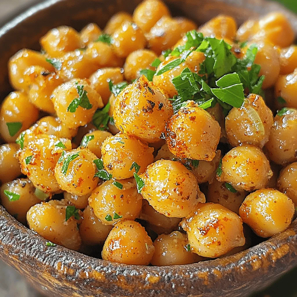 Garlic Herb Roasted Chickpeas Crunchy and Flavorful Bite