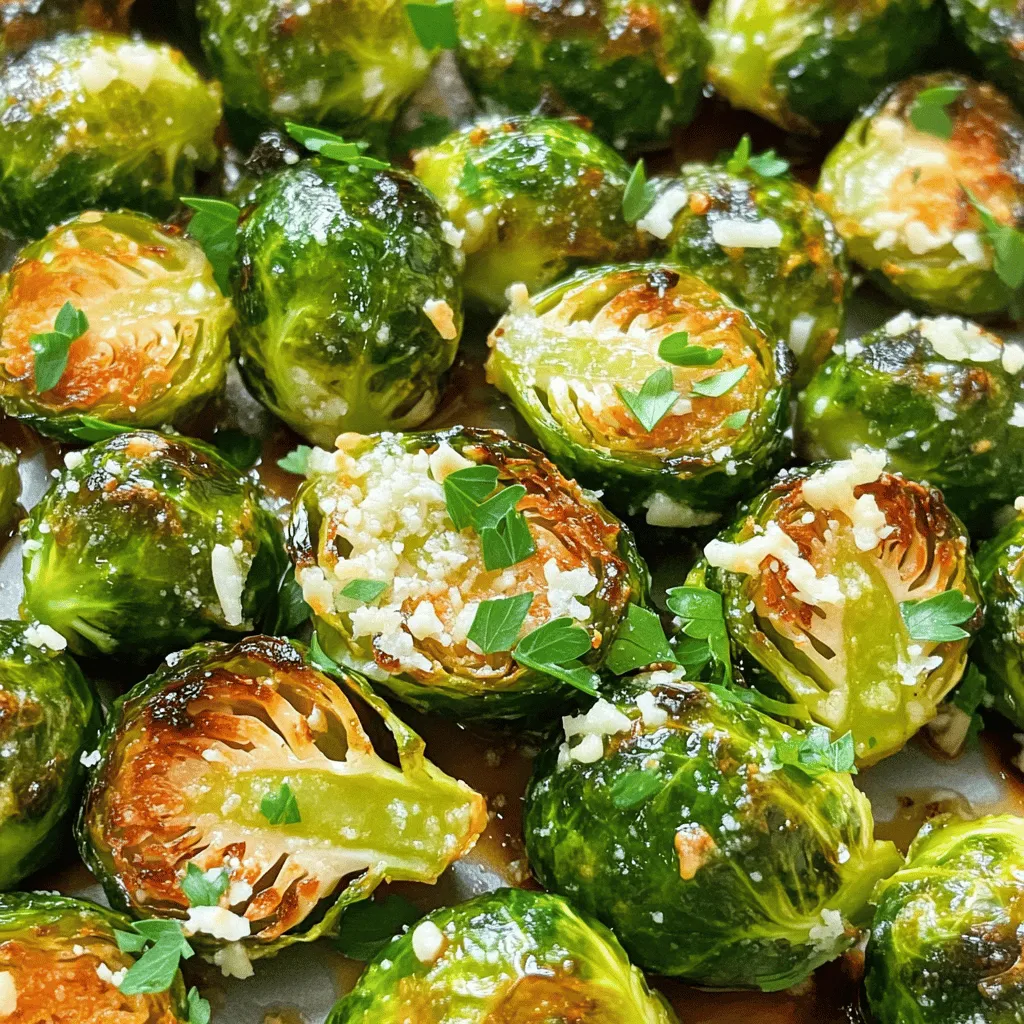Garlic Parmesan Roasted Brussels Sprouts Flavor Boost