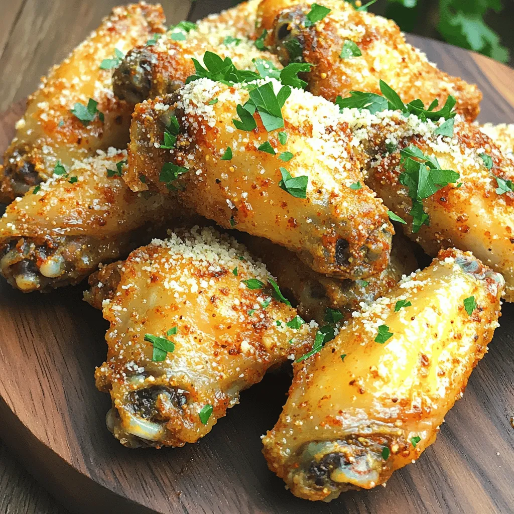 Air Fryer Spicy Garlic Parmesan Wings Tasty Delight