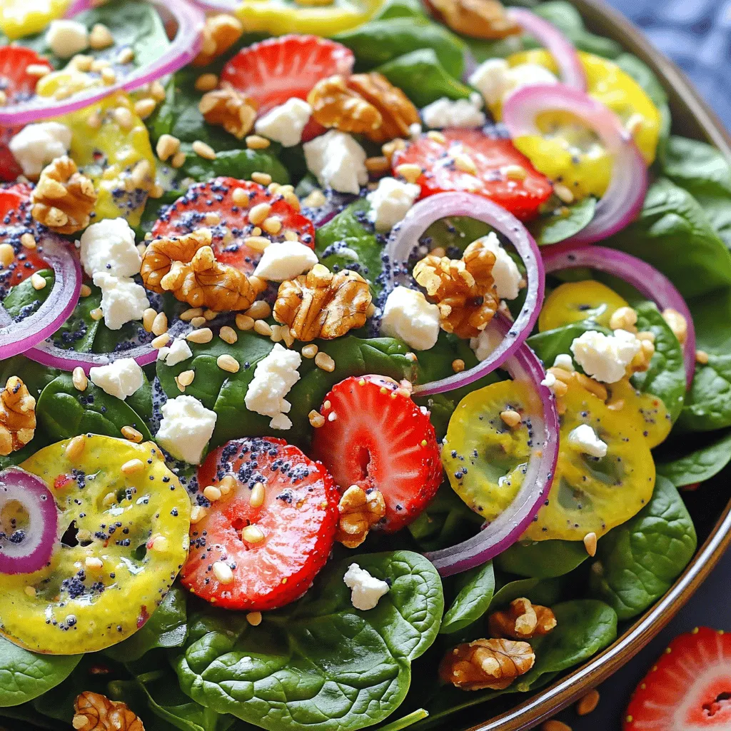 Strawberry Spinach Salad with Poppyseed Dressing Delight