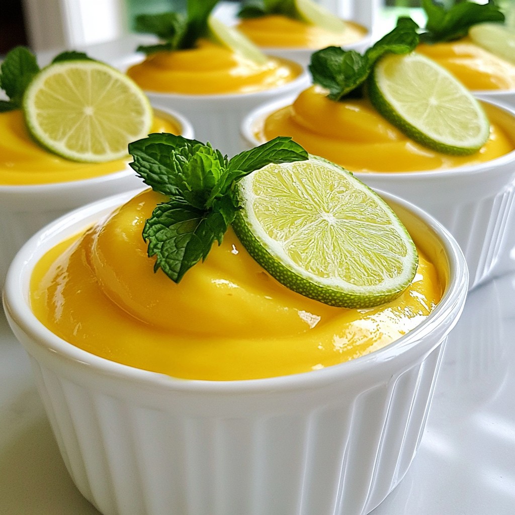 Creamy No-Bake Mango Lime Mousse Delight Treat