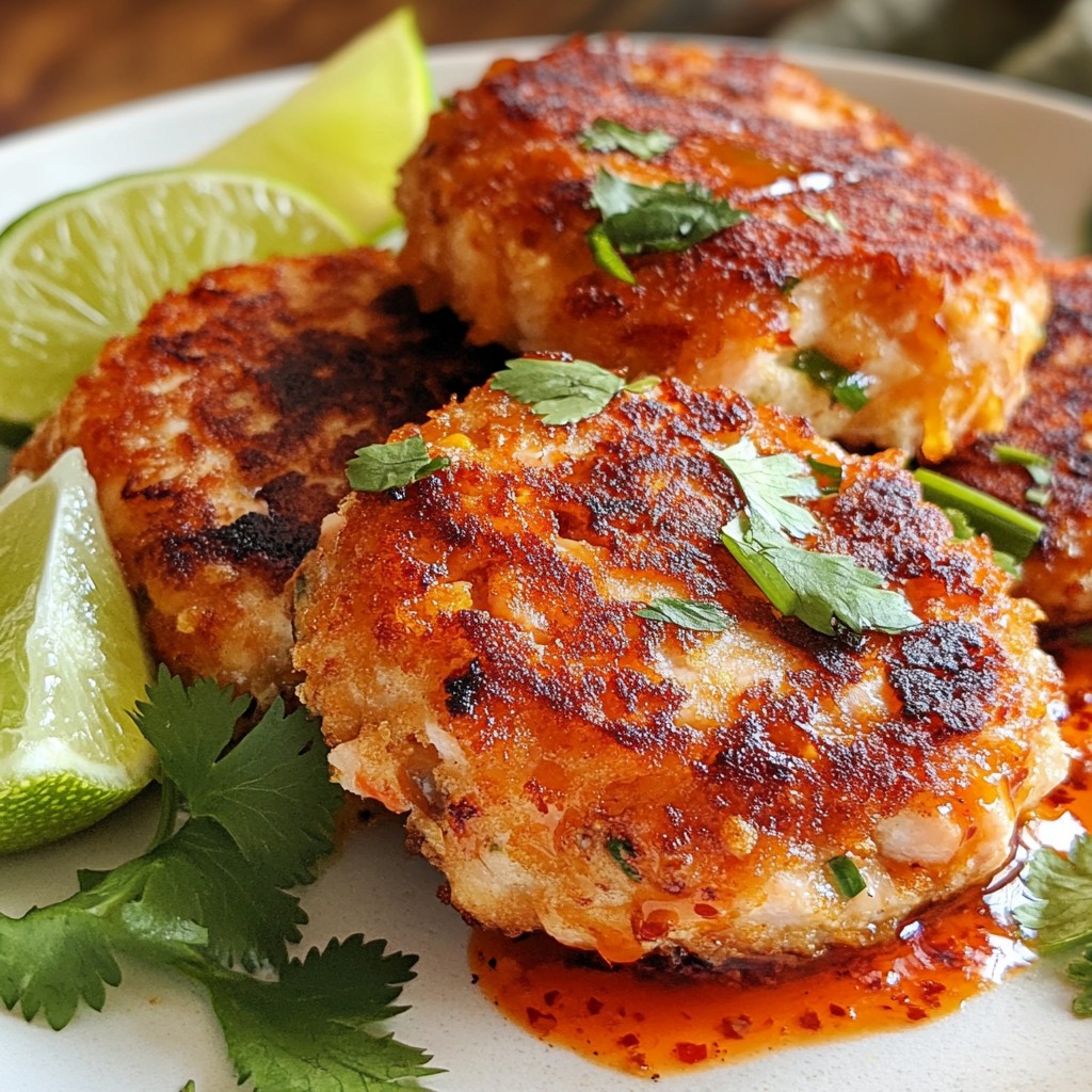 Savory Sweet Chili Salmon Cakes Simple and Delicious
