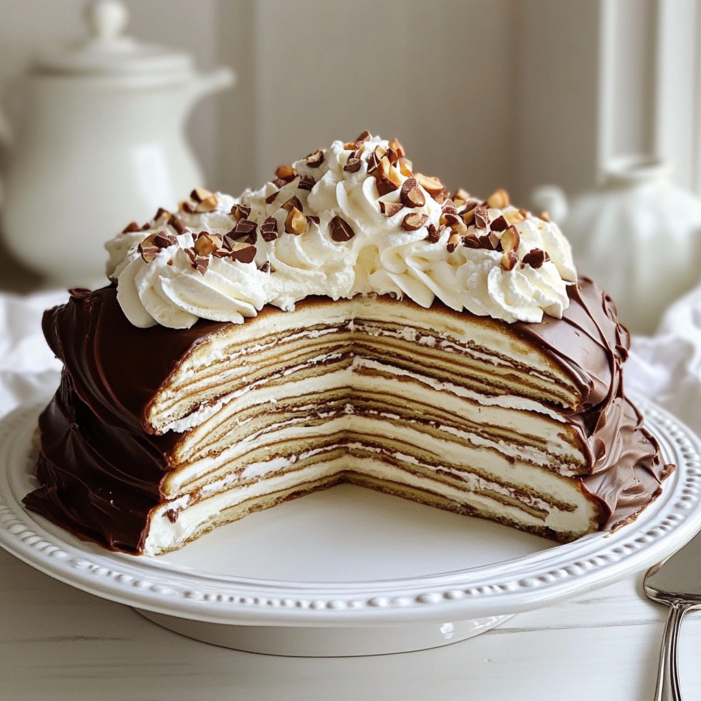 Chocolate Hazelnut Crepe Cake Delightful Dessert Treat