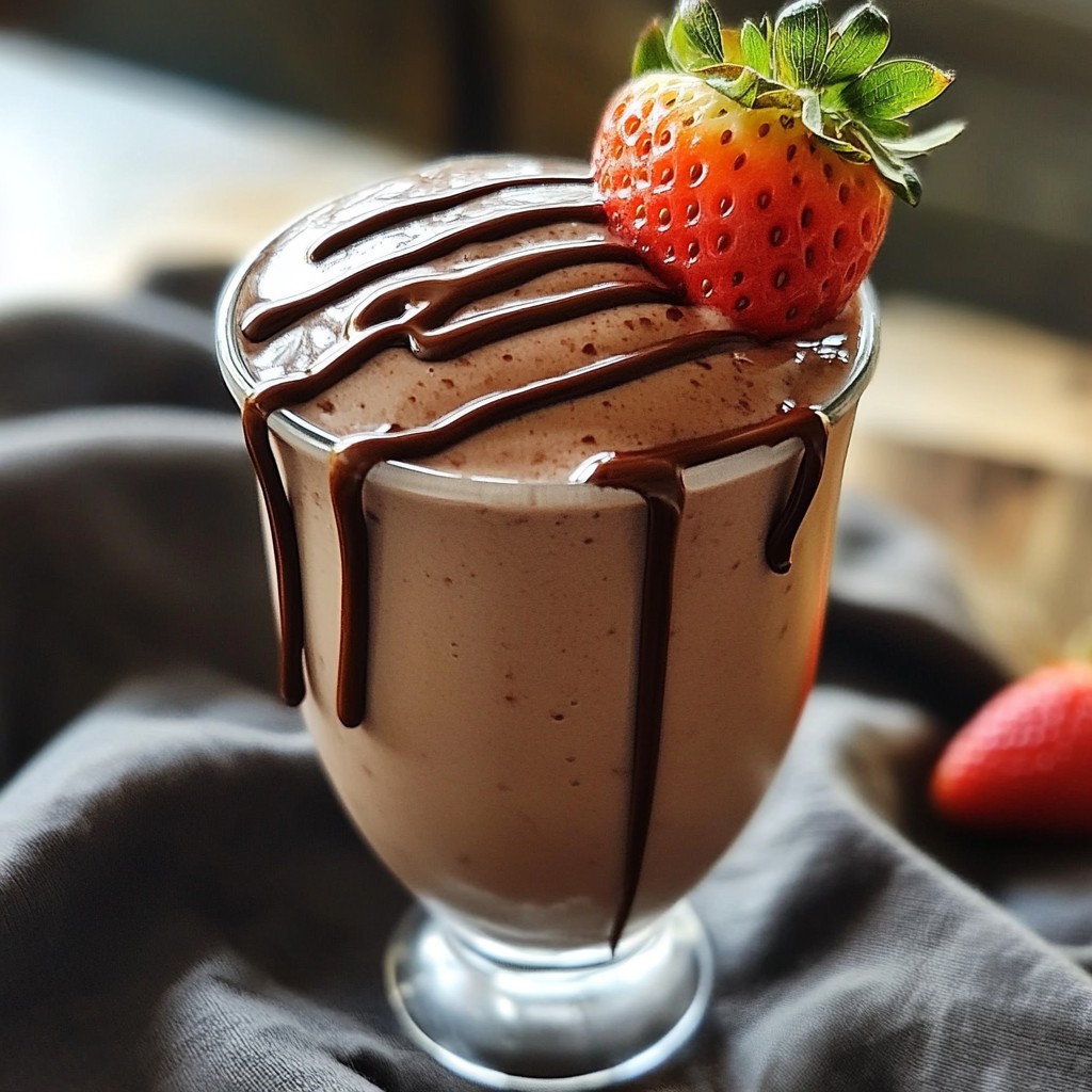 Chocolate Covered Strawberry Smoothie Rich in Flavor