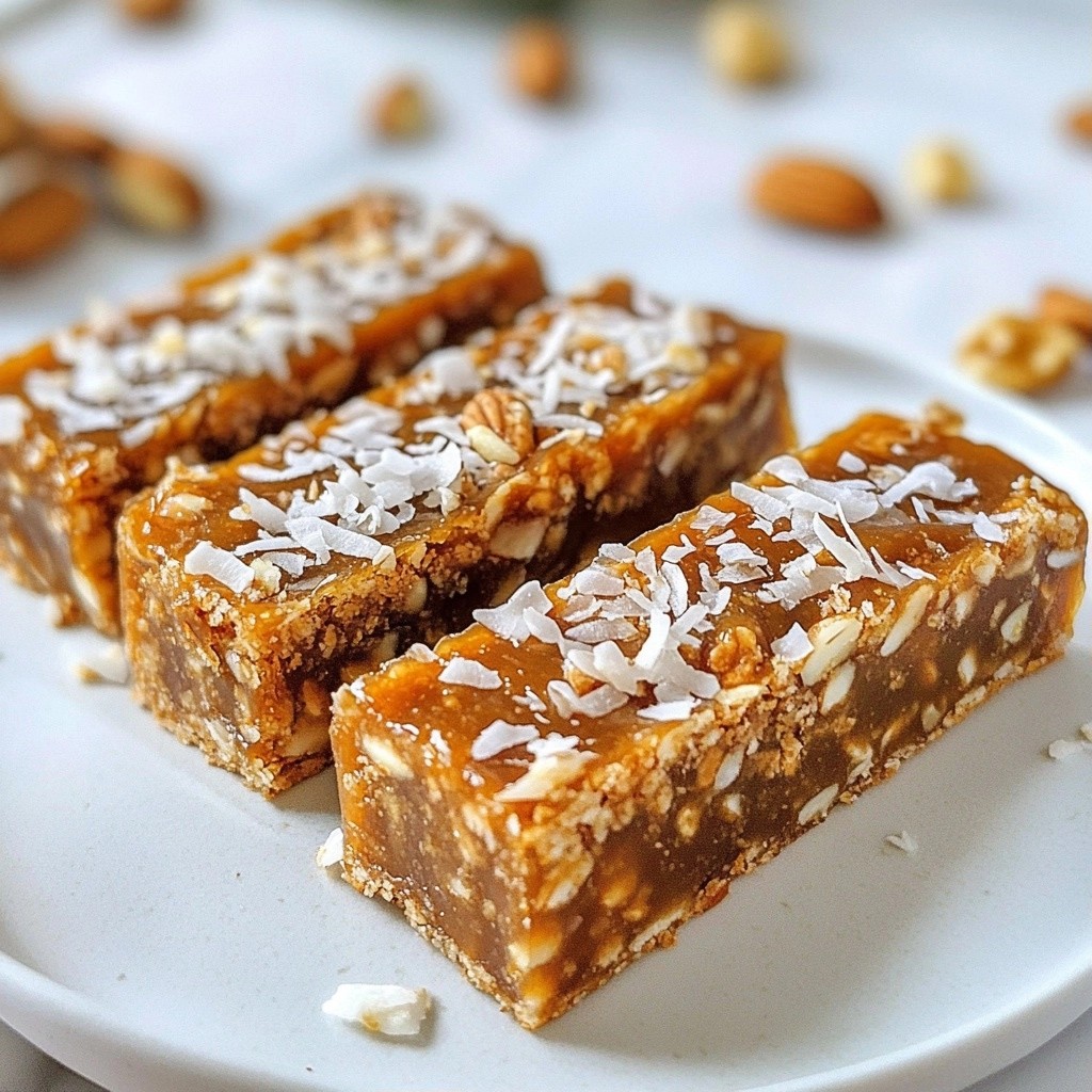 Chewy No-Bake Coconut Date Bars Delightful Snack Idea