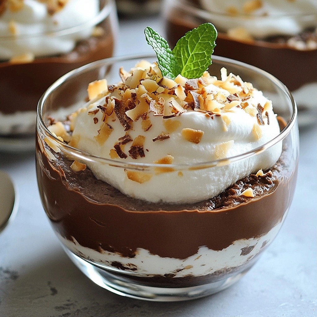 Silky No-Bake Chocolate Coconut Mousse Delight