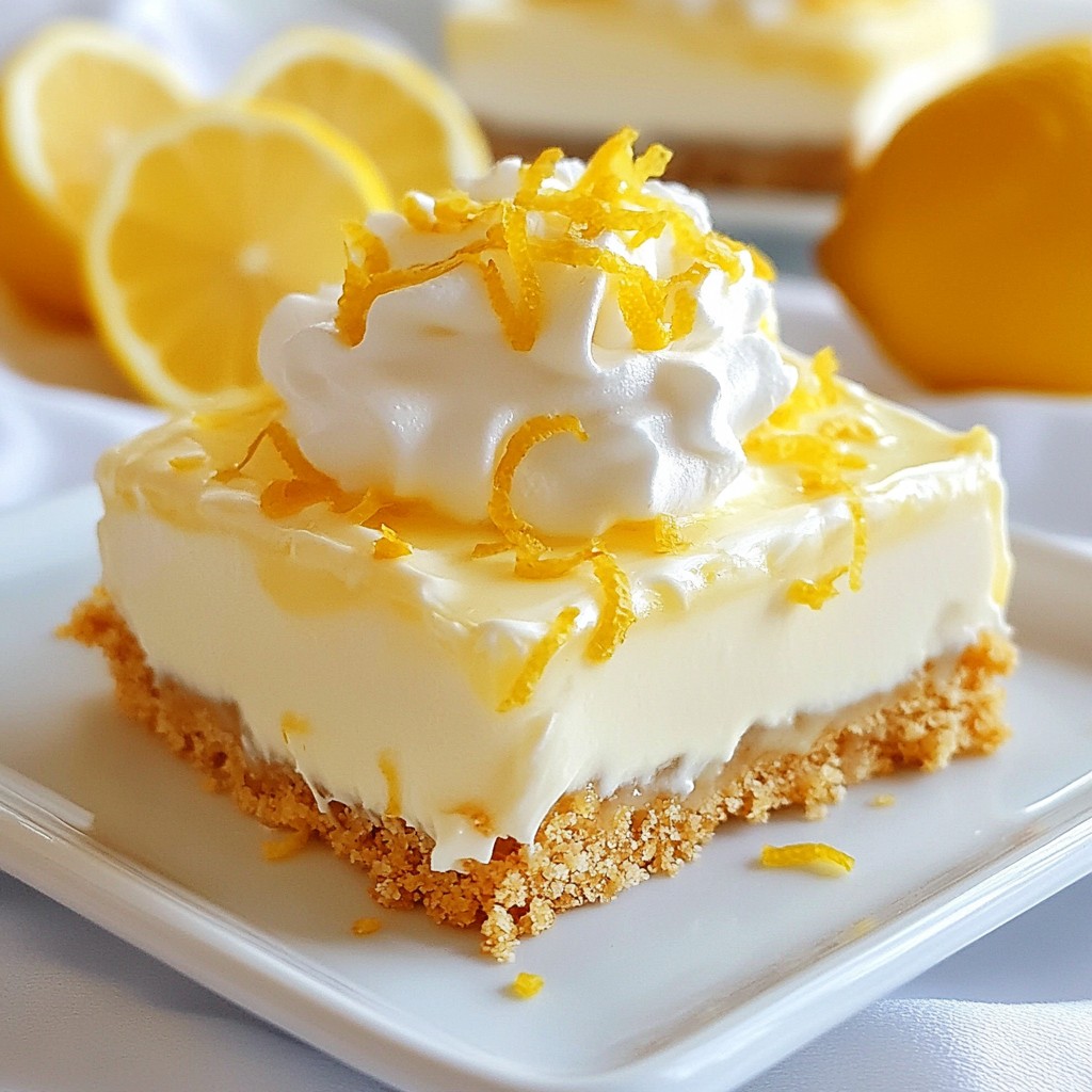 No Bake Lemon Icebox Squares Delightful Chilled Treat