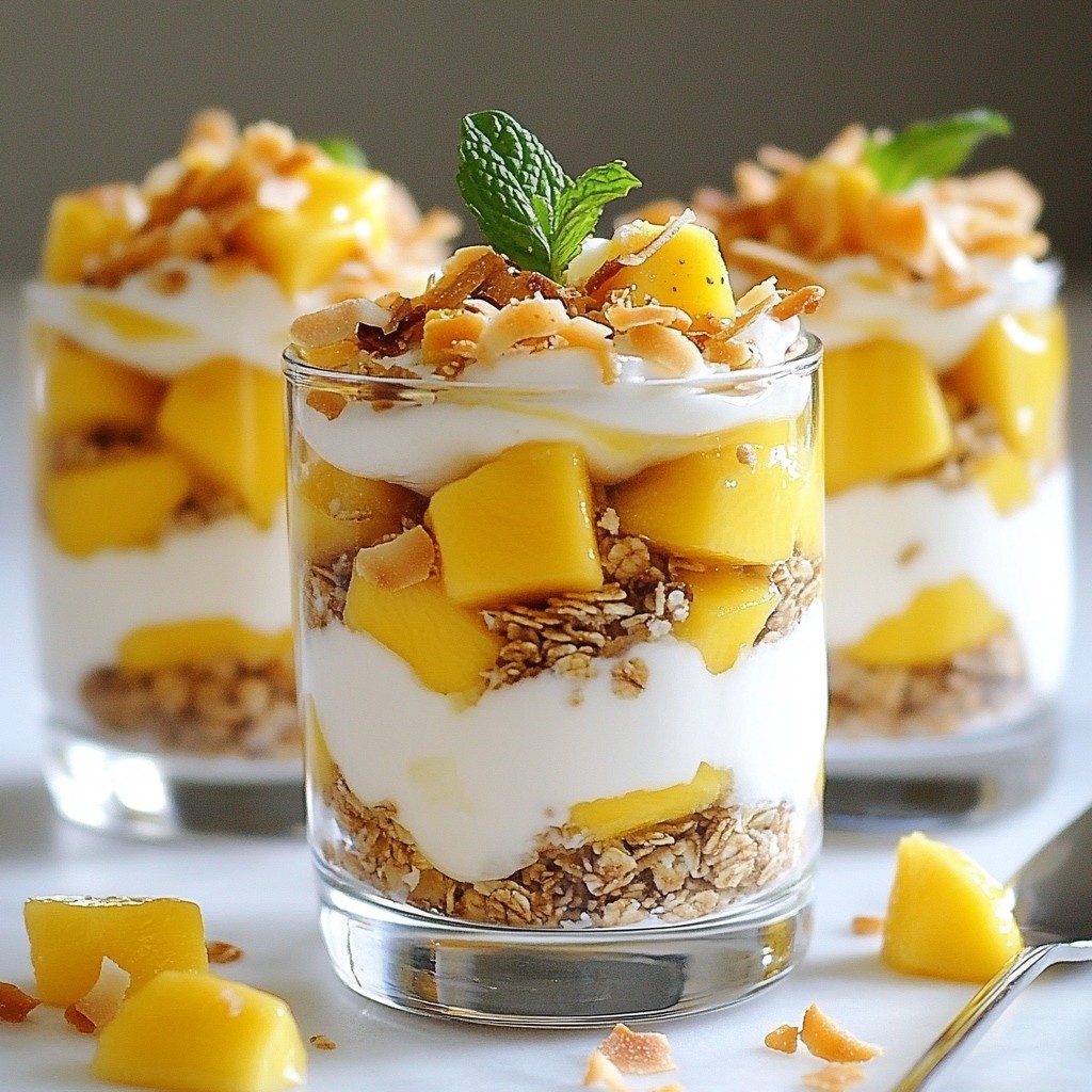 Simple No-Bake Coconut Mango Parfaits Delightful Treat