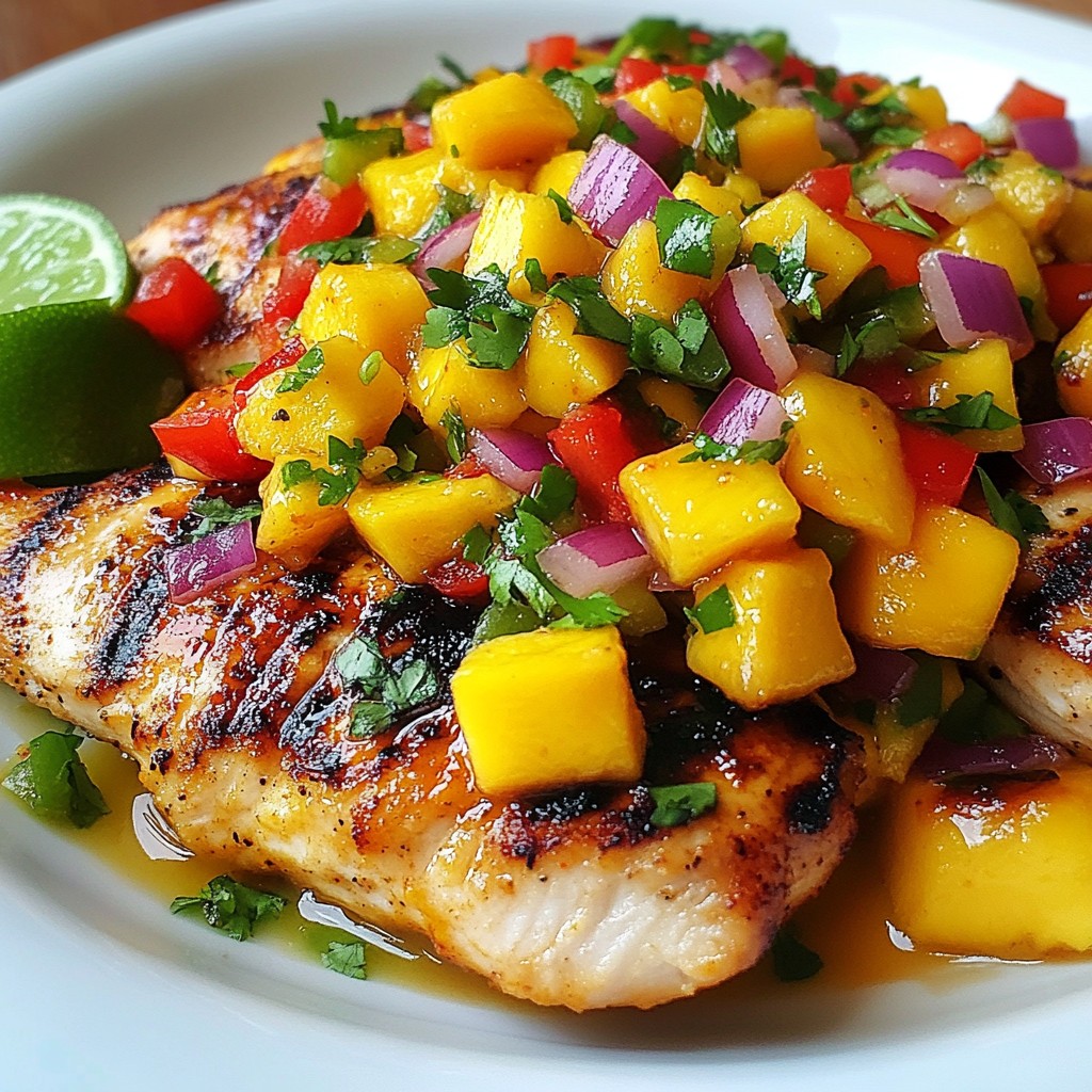 Mouthwatering Mango Salsa Grilled Chicken Delight