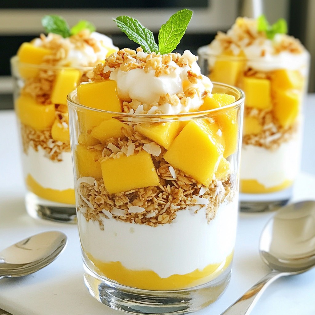 Simple No-Bake Coconut Mango Parfaits Delightful Treat