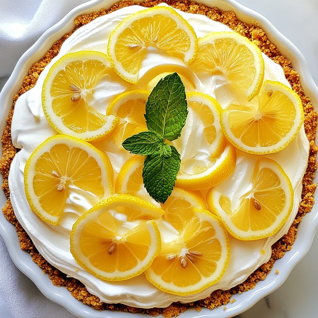 No-Bake Lemon Icebox Pie Simple and Sweet Delight