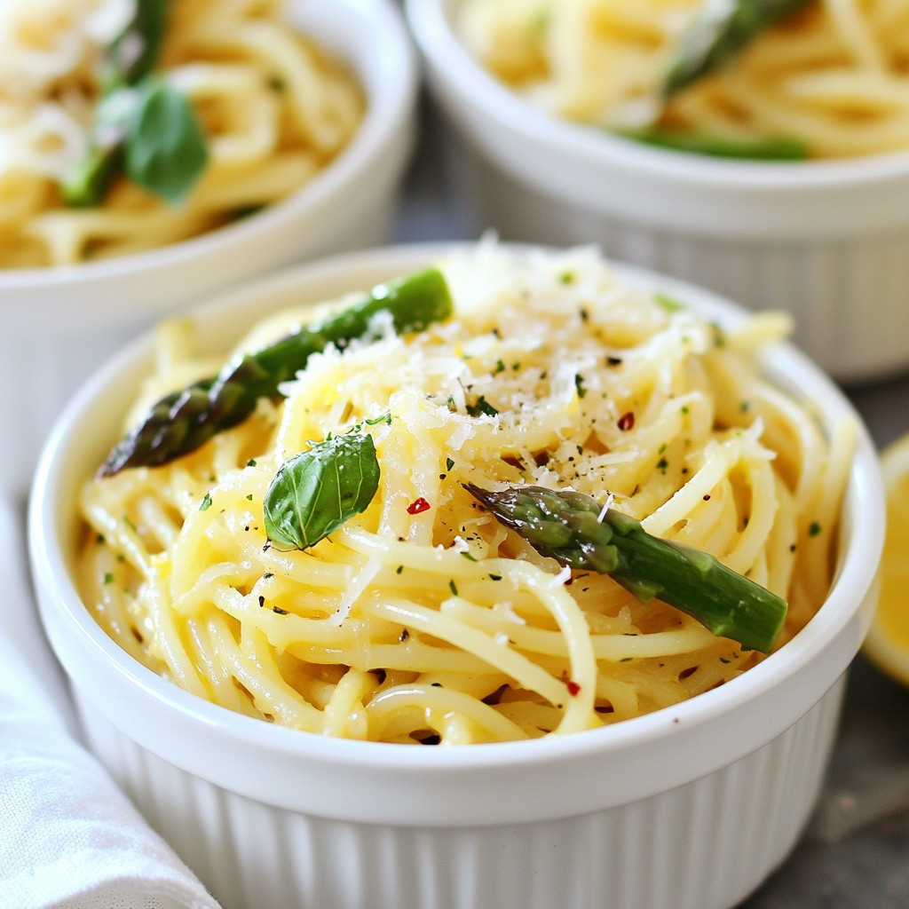 Lemon Garlic Asparagus Pasta Fresh and Tasty Dish