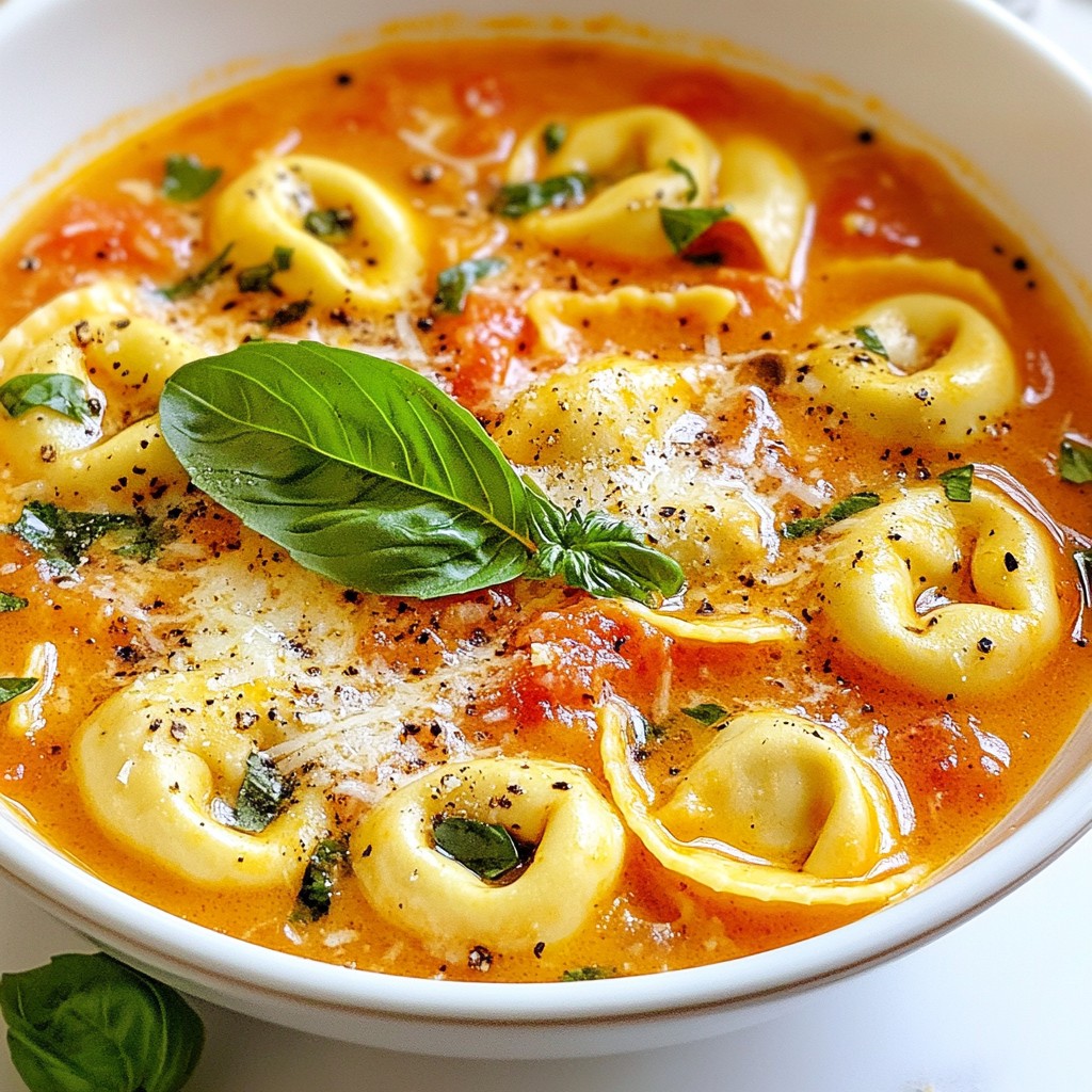 Creamy Tomato Tortellini Soup Simple and Tasty Recipe