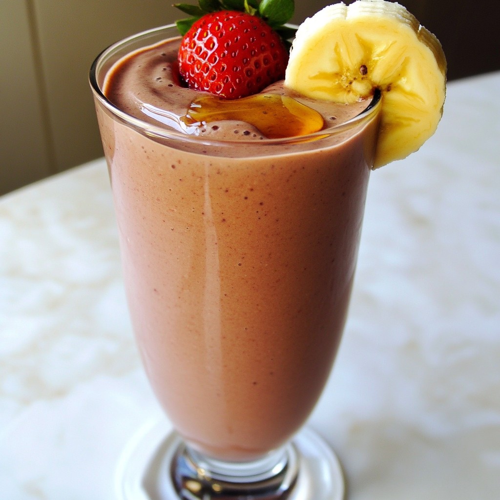 Chocolate Strawberry Protein Shake Deliciously Energizing