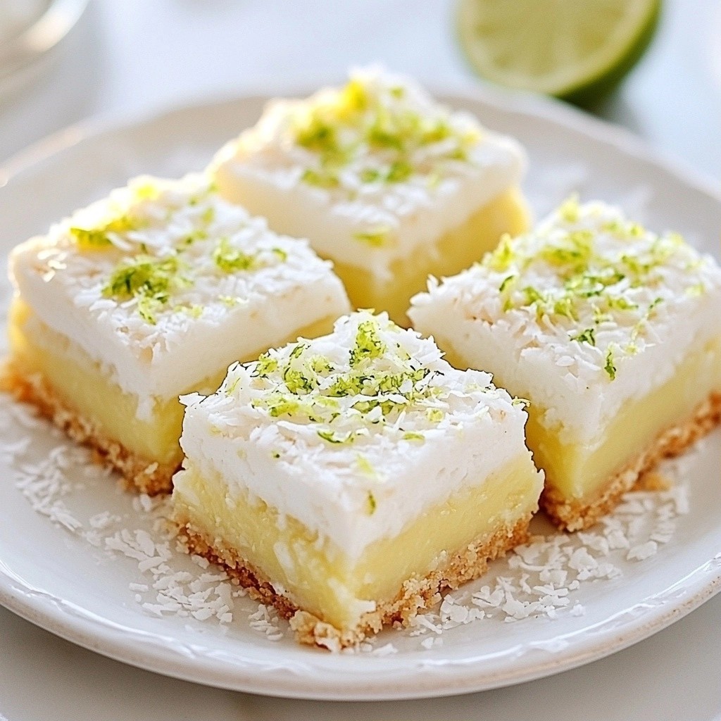 Quick No-Bake Lime Coconut Bars Simple and Tasty Treat