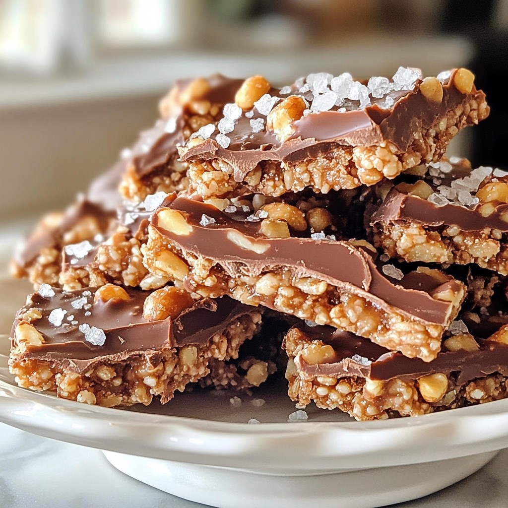 Crispy No-Bake Chocolate Peanut Clusters Delight