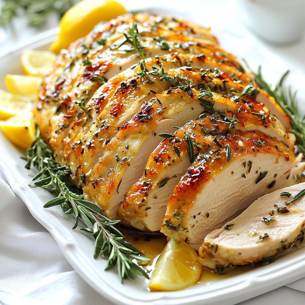 Garlic Herb Roasted Turkey Breast Juicy Holiday Feast