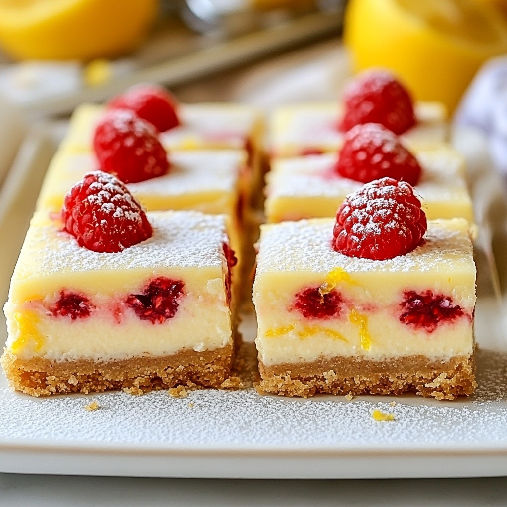Lemon Raspberry Cheesecake Bars Delightful and Easy Treat