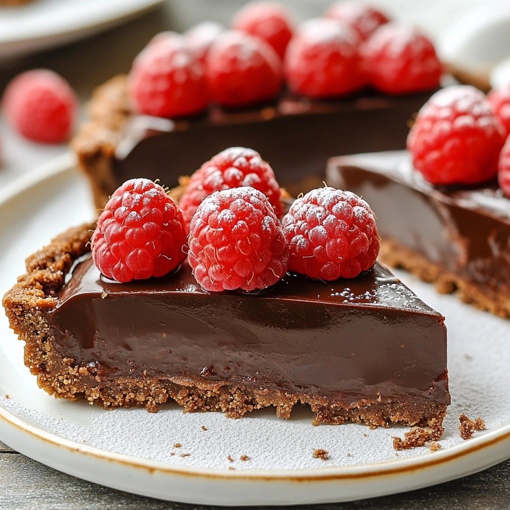 Smooth No-Bake Chocolate Raspberry Tart Delight