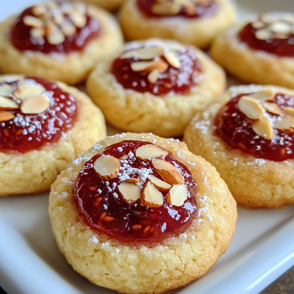 Raspberry Almond Thumbprint Cookies Delightful Treat