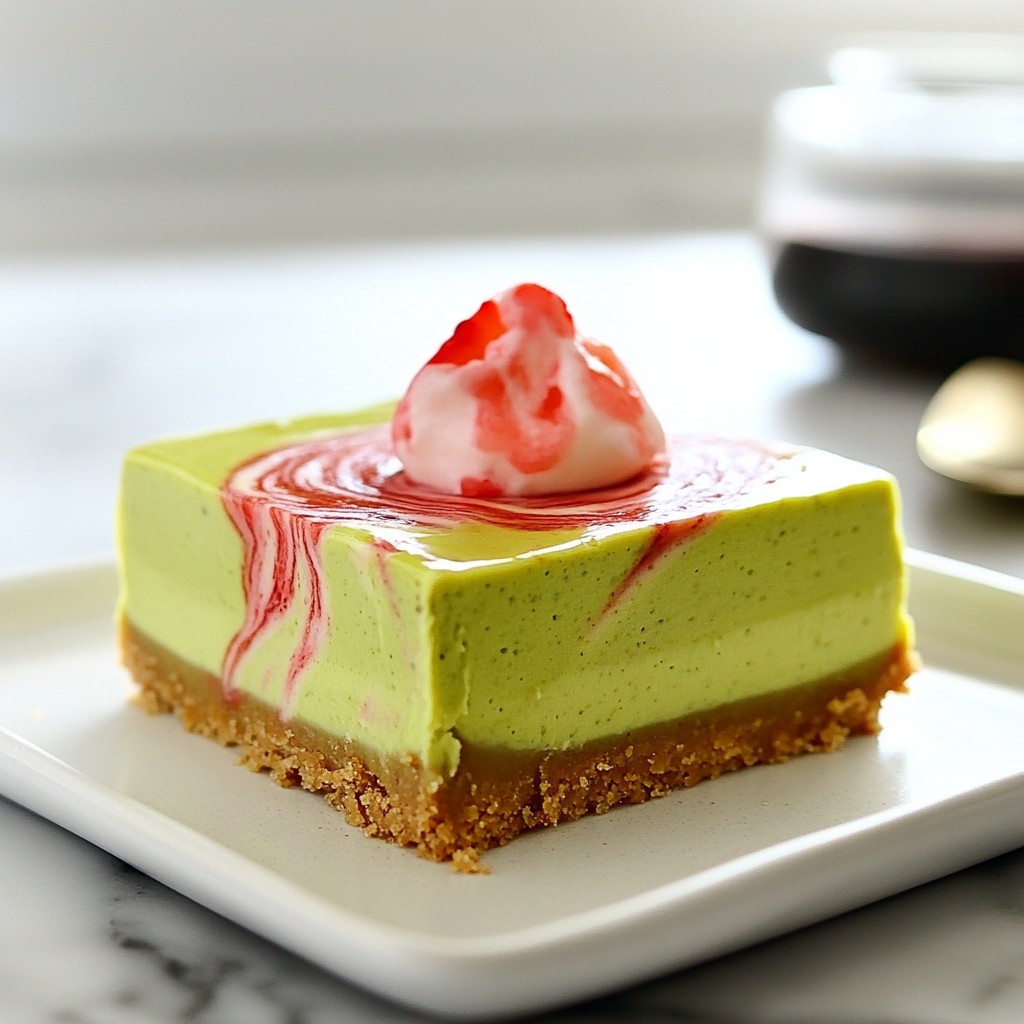 Matcha Strawberry Swirl Cheesecake Delight Recipe