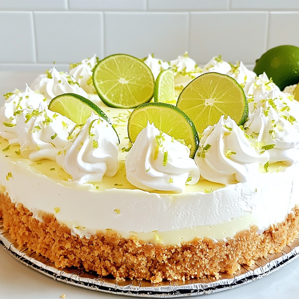 Zesty No-Bake Key Lime Cheesecake Simple Delight