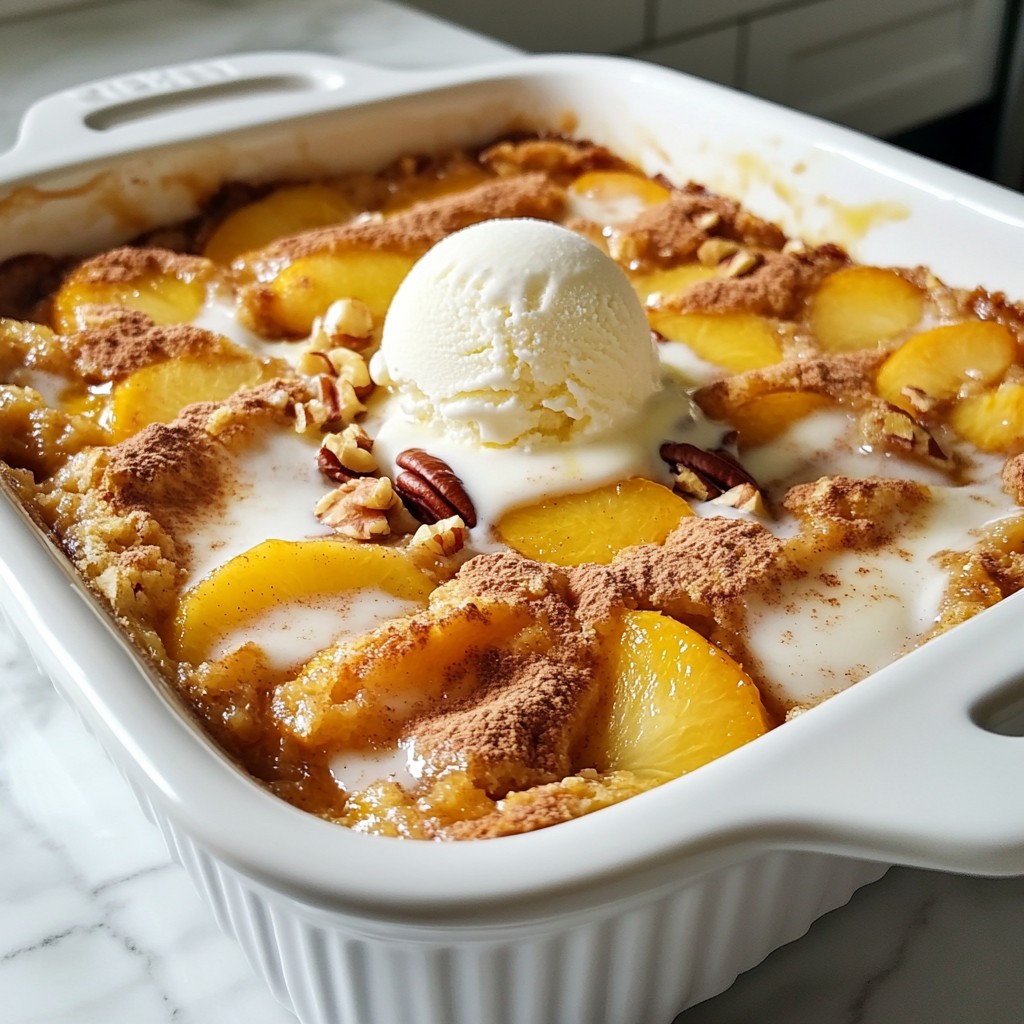 Peach Cobbler Dump Cake Simple and Delicious Delight