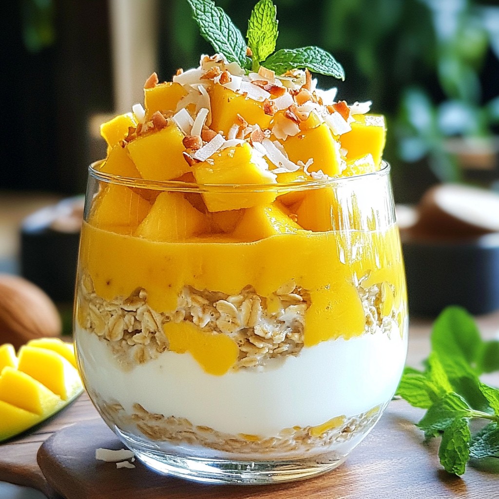 Mango Coconut Overnight Oats Dreamy Breakfast Dish