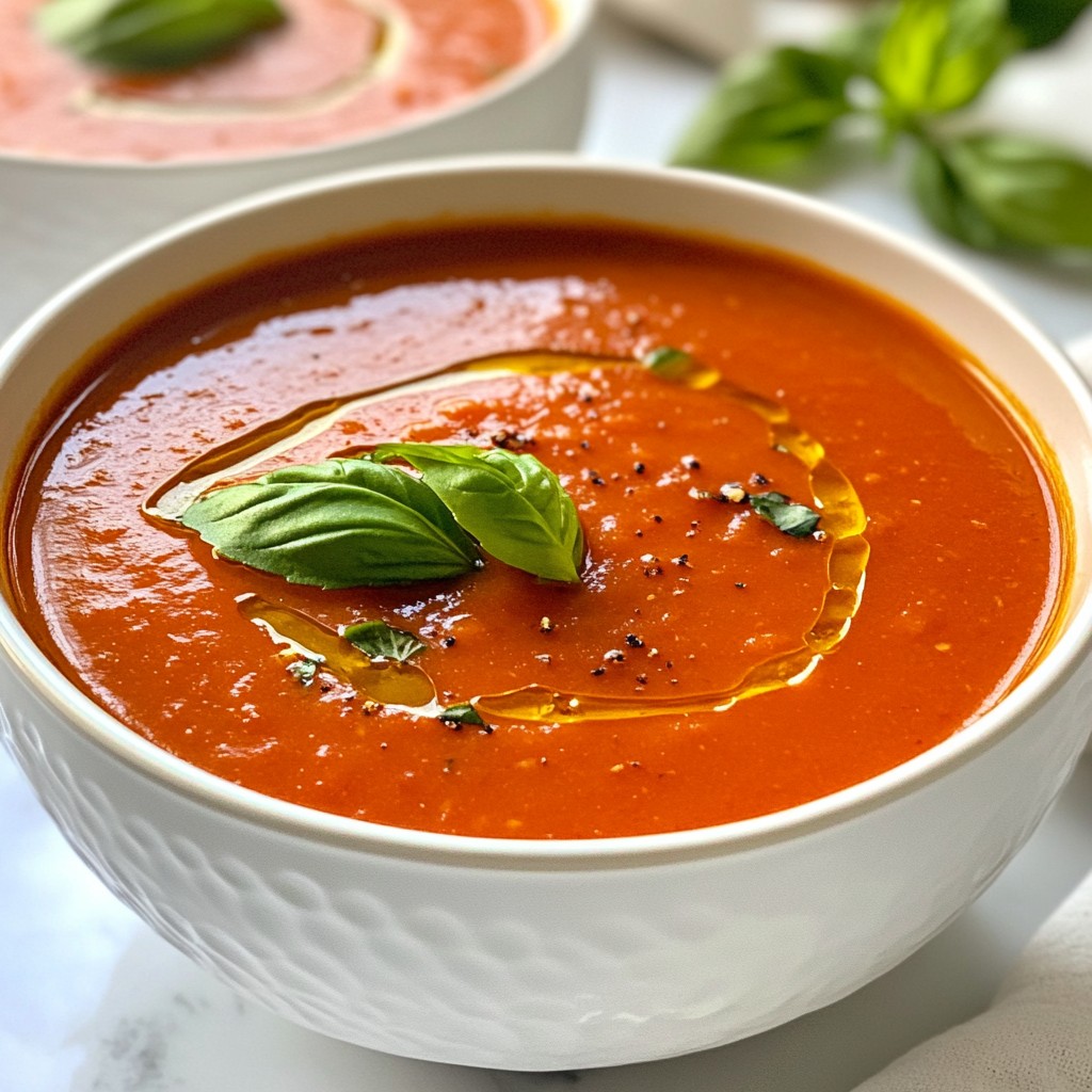Roasted Garlic Tomato Soup Hearty and Flavorful Dish