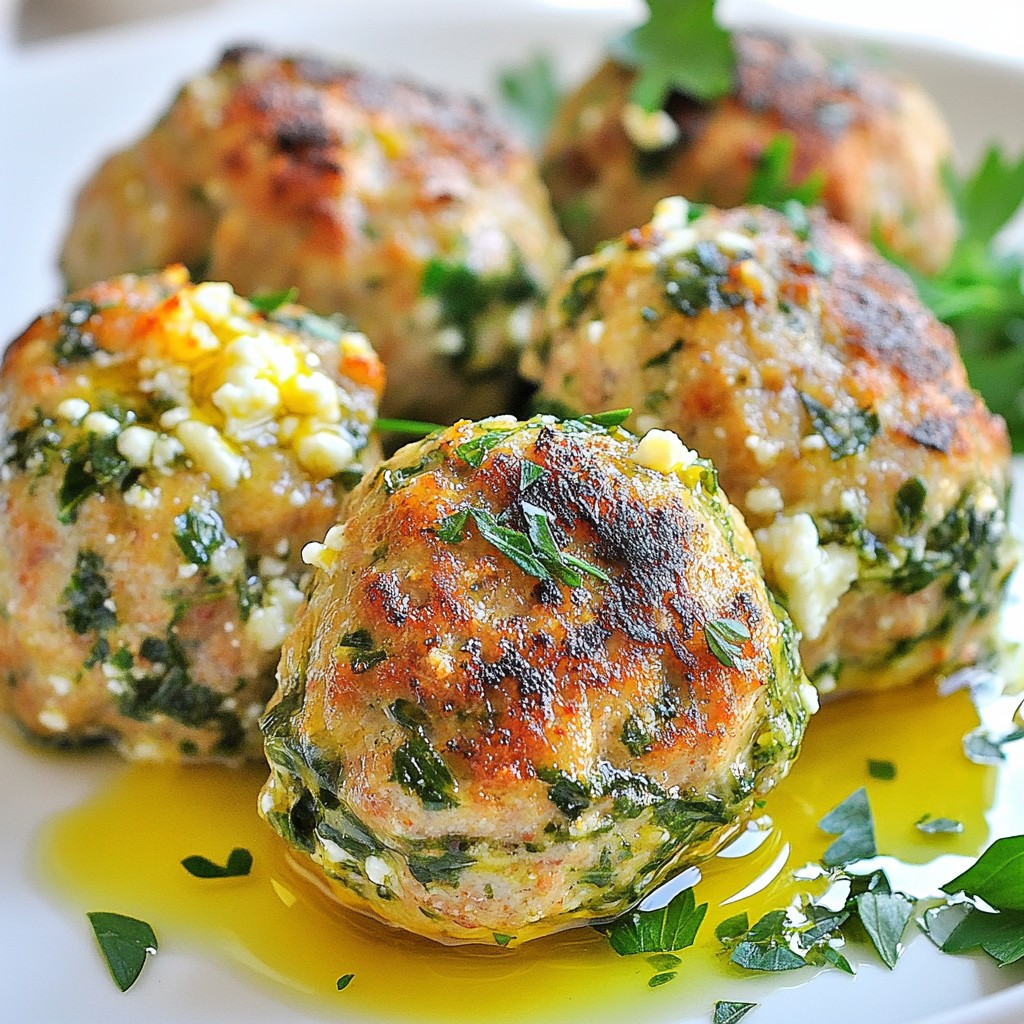 Spinach Feta Turkey Meatballs Delicious and Easy Recipe