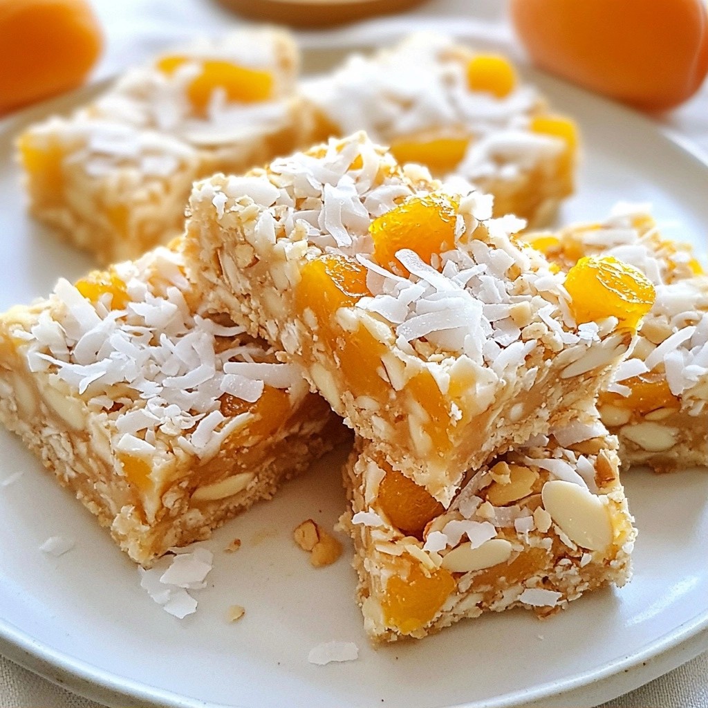 Crunchy No-Bake Apricot Almond Bars Simple Recipe