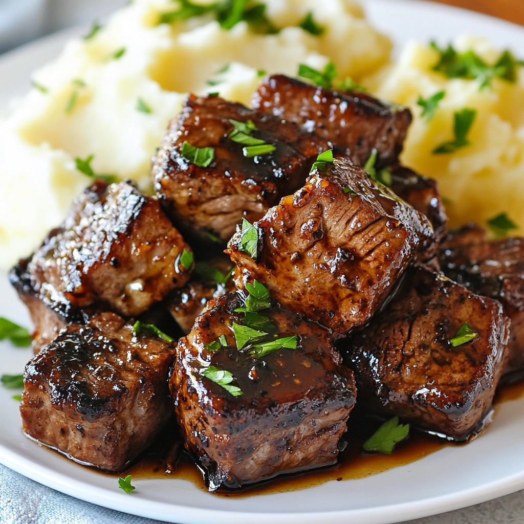 Balsamic Glazed Steak Tips Savory and Easy Recipe