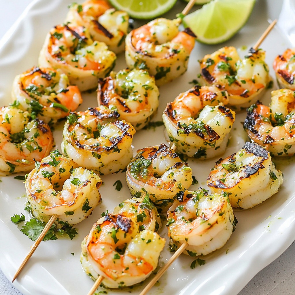 Cilantro Lime Grilled Shrimp Skewers Fresh Delight