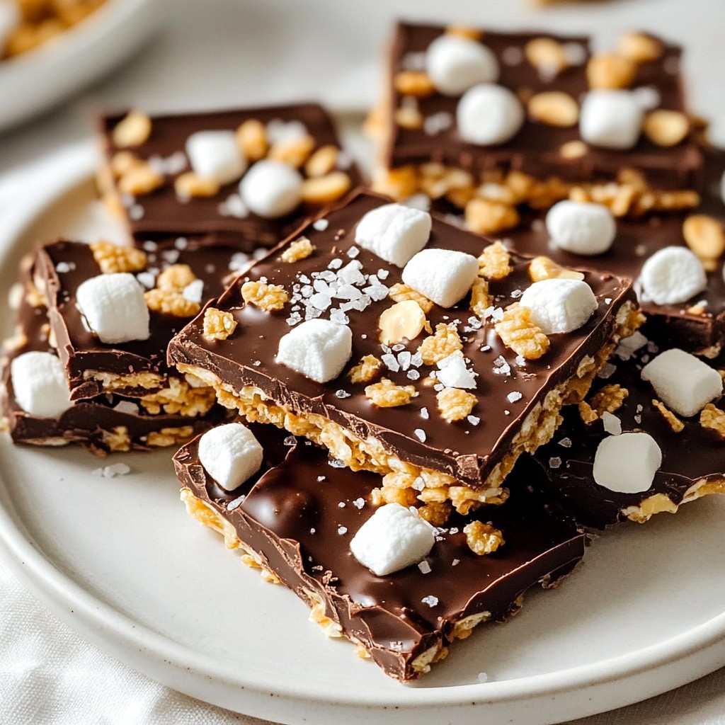Crunchy No-Bake Peanut Butter Chocolate Bark Treat