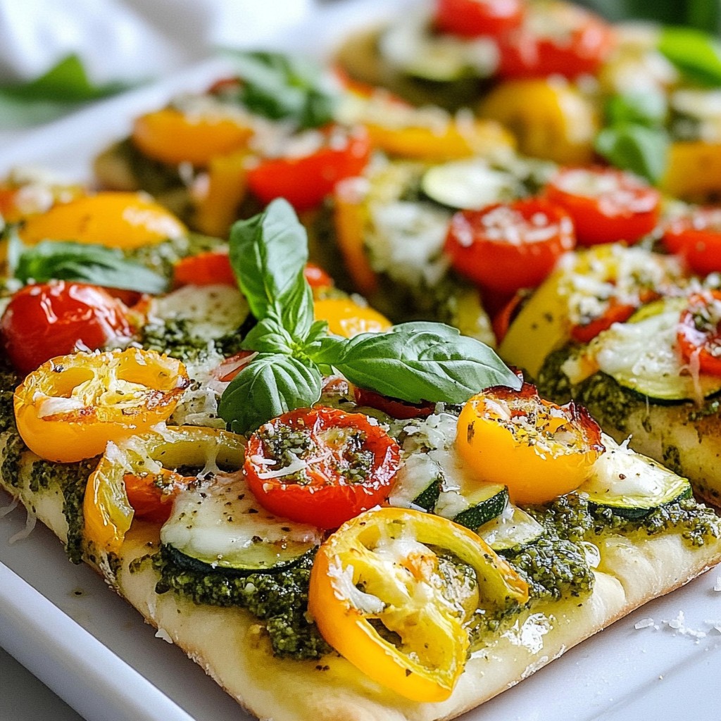 Roasted Veggie Pesto Flatbread Flavorful and Simple