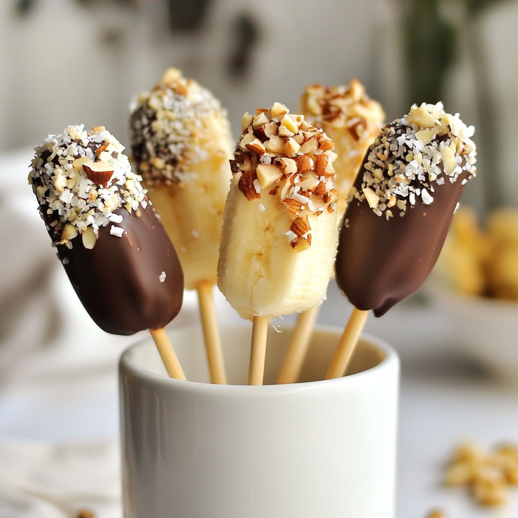 Chocolate Covered Banana Pops Simple Frozen Treat