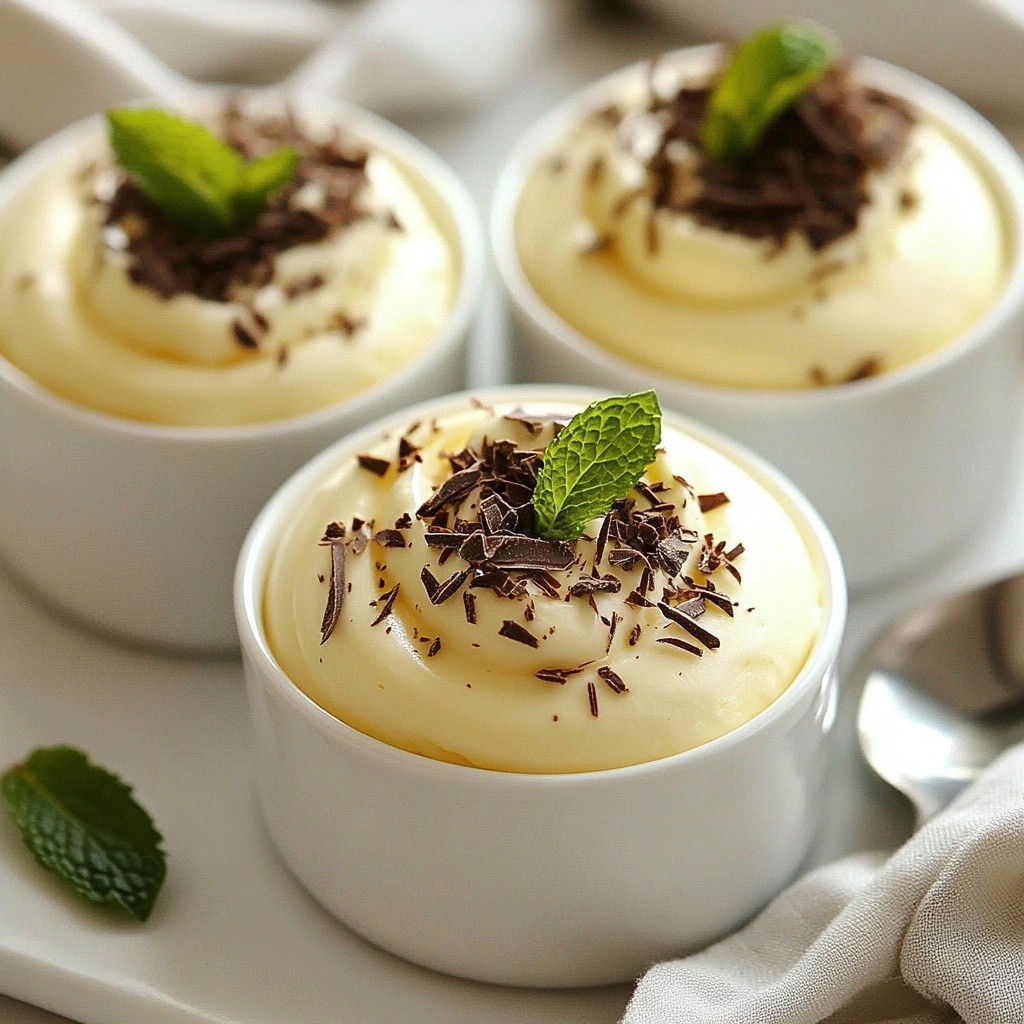 Silky No-Bake White Chocolate Mint Mousse Delight