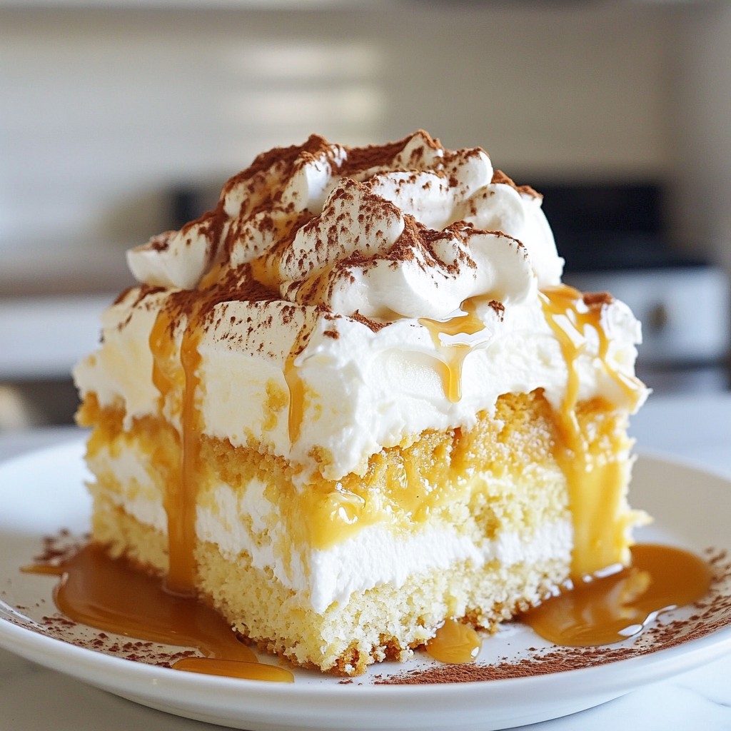 Caramel Macchiato Poke Cake Irresistible Dessert Delight