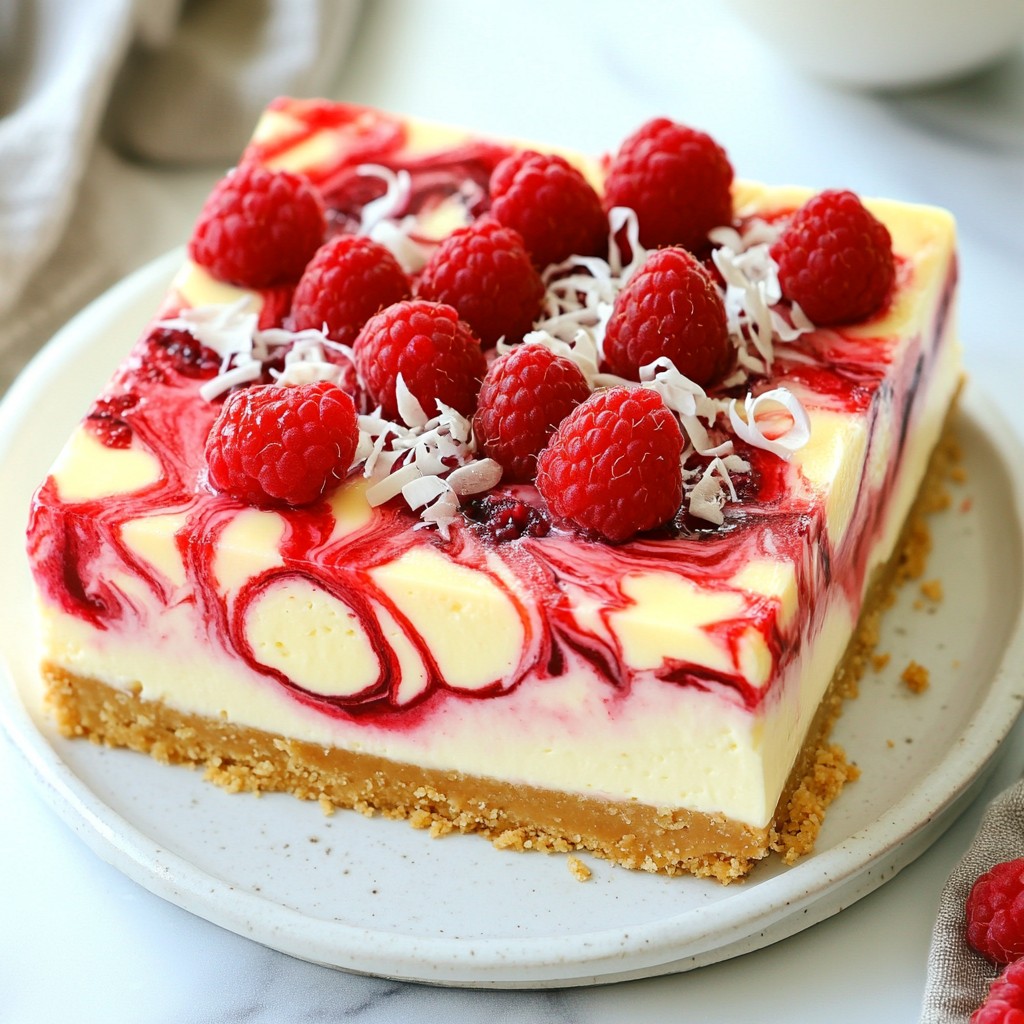 No-Bake Raspberry White Chocolate Cheesecake Delight