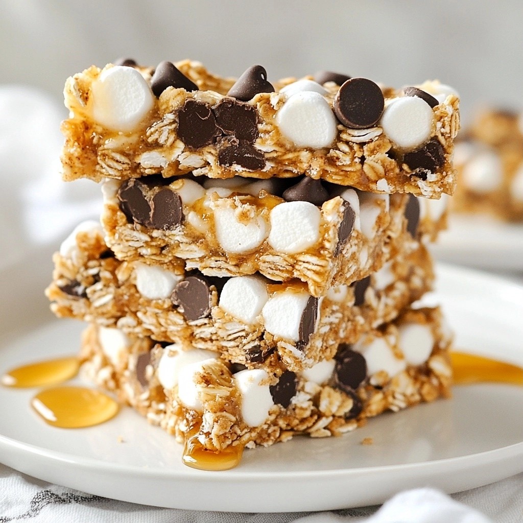 Chewy No-Bake Chocolate Chip Granola Bars Delight