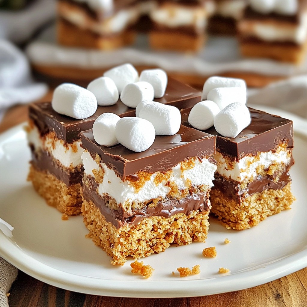 Chewy No-Bake S'mores Bars Simple and Tasty Treat