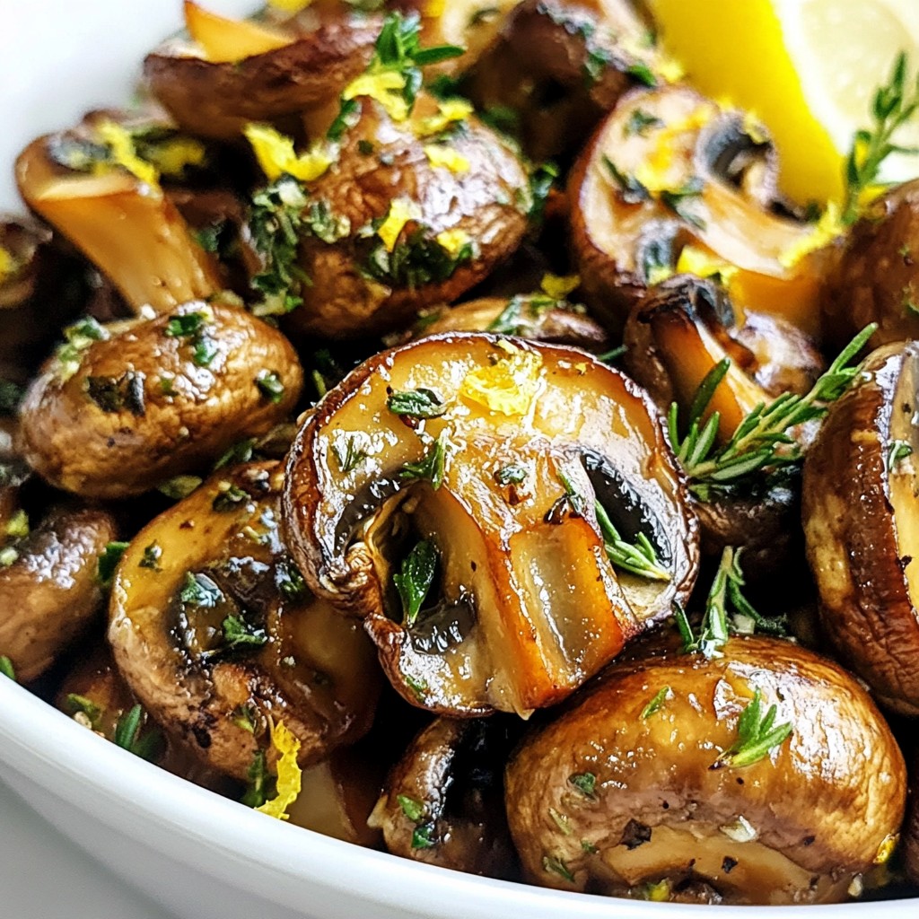 Garlic Herb Butter Roasted Mushrooms Flavorful Dish
