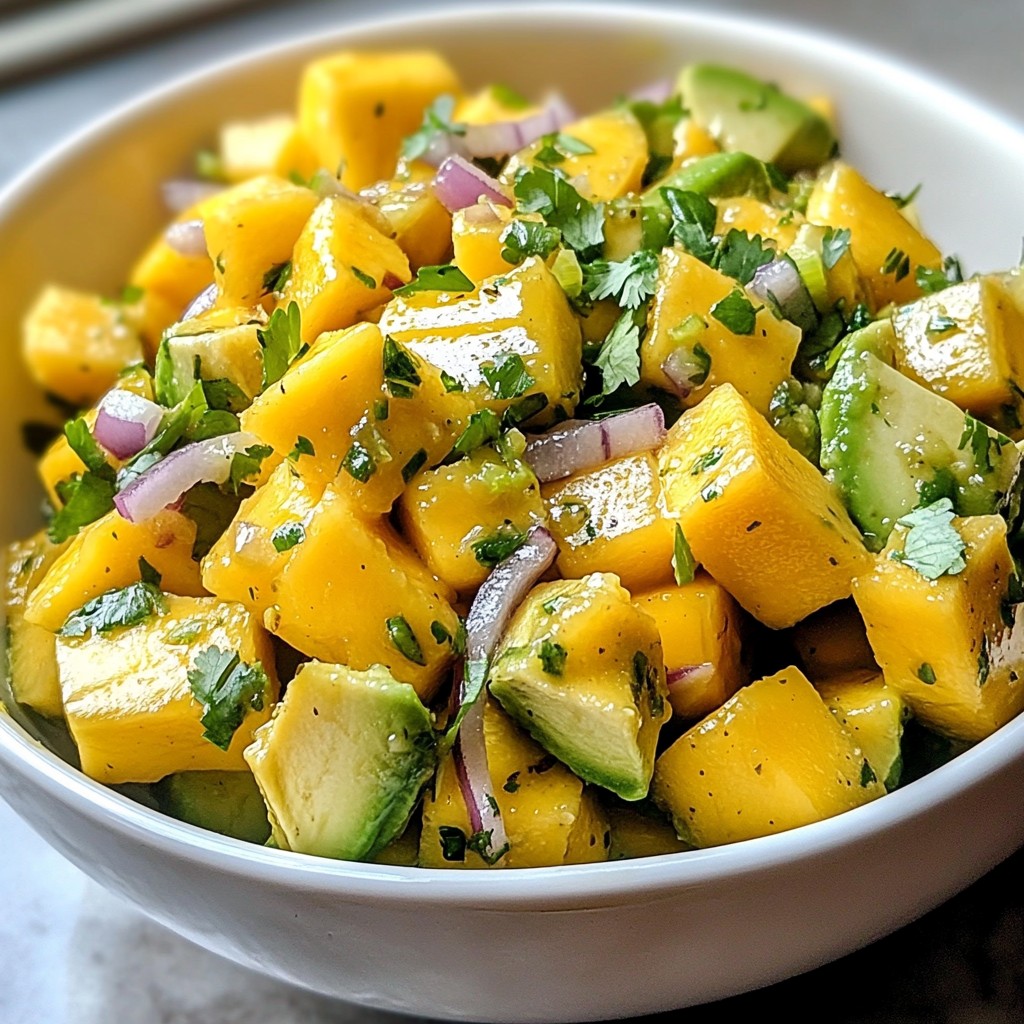 Mango Avocado Salsa Fresh and Flavorful Treat