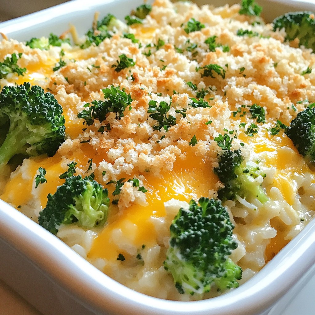 Cheesy Broccoli Rice Casserole Simple and Comforting