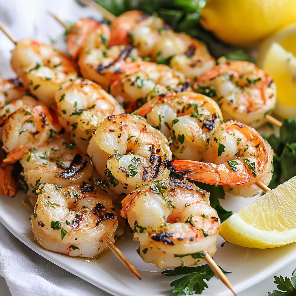 Lemon Herb Grilled Shrimp Skewers Fresh and Flavorful