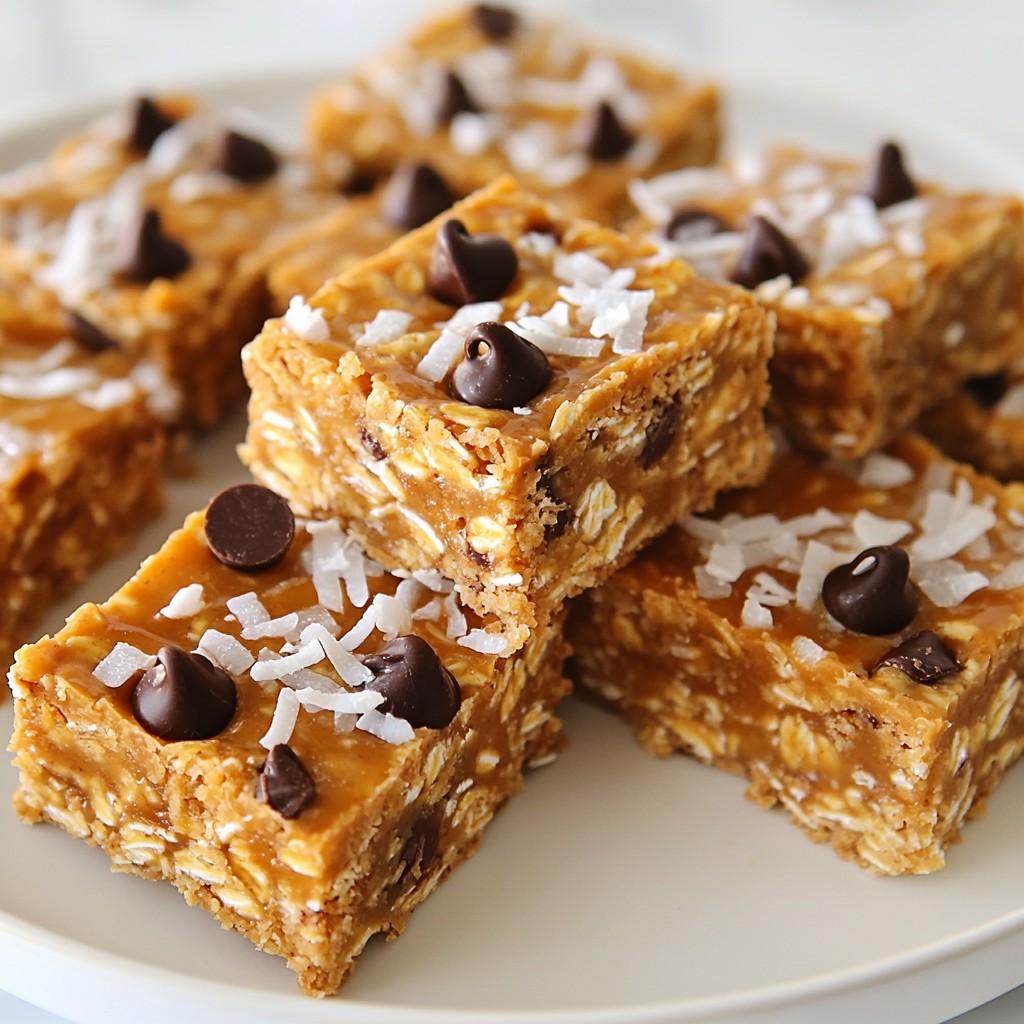 Chewy No-Bake Peanut Butter Oat Bars Simple Treat