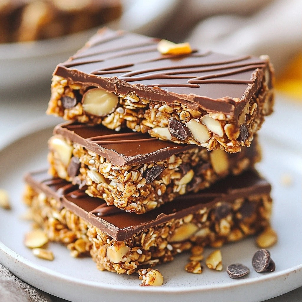 Crunchy No-Bake Granola & Chocolate Bars Recipe