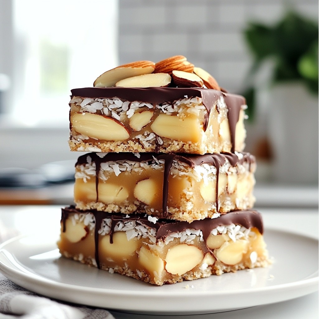 Nutty No-Bake Almond Joy Bars Simple and Tasty Treat