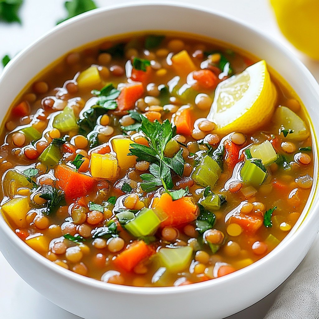 Mediterranean Lentil Soup Flavorful and Nutritious Meal